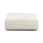 Hangover Cream Heavy Textured Fabric Ottoman