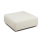 Hangover Cream Heavy Textured Fabric Ottoman