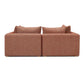 Hangover Sedona Red Textured Fabric Loveseat