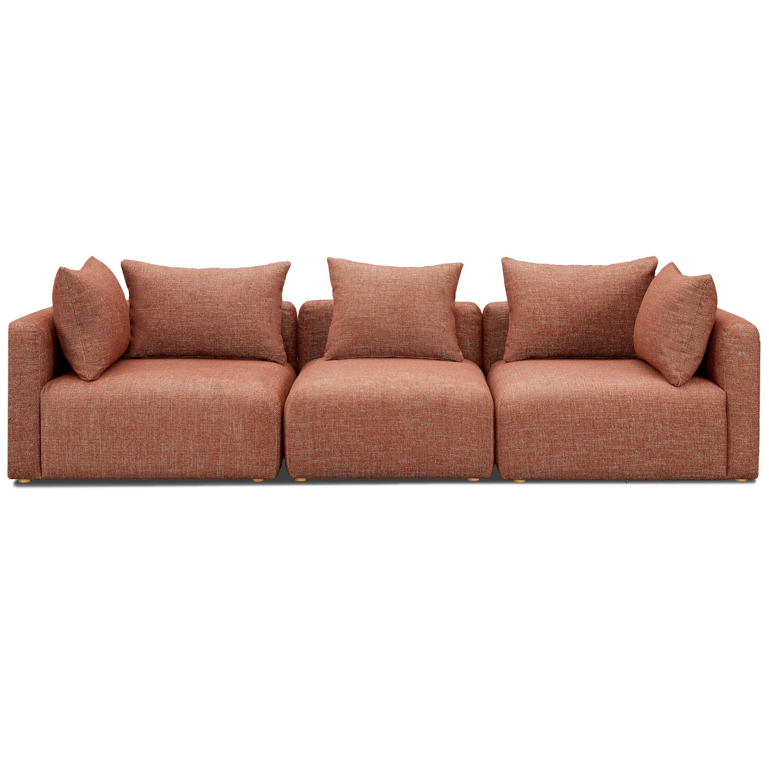 Hangover Sedona Red Textured Fabric Sofa