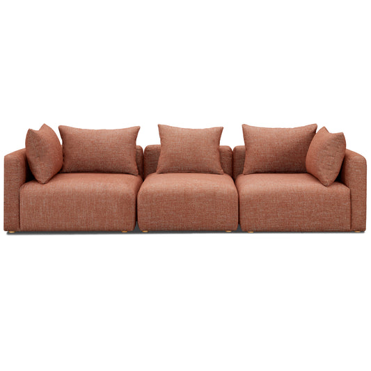 Hangover Sedona Red Textured Fabric Sofa
