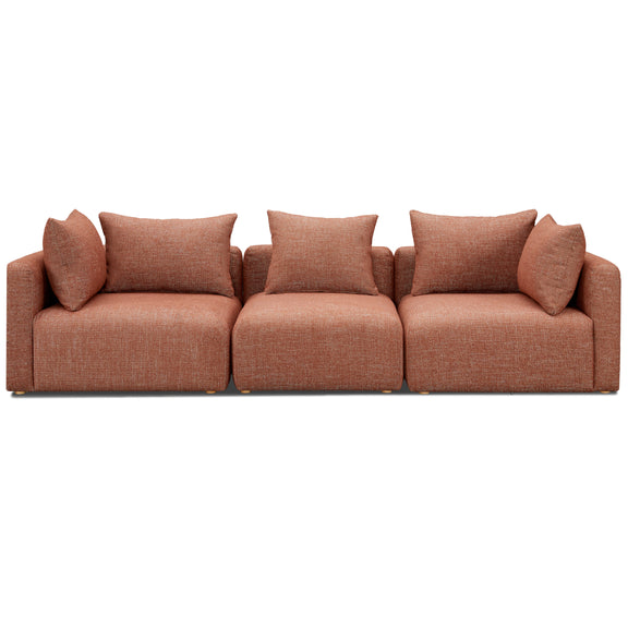 Hangover Sedona Red Textured Fabric Sofa