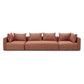 Hangover Sedona Red Textured Fabric 145 inch Long Sofa