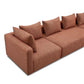 Hangover Sedona Red Textured Fabric 145 inch Long Sofa