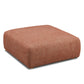 Hangover Sedona Red Textured Fabric Ottoman