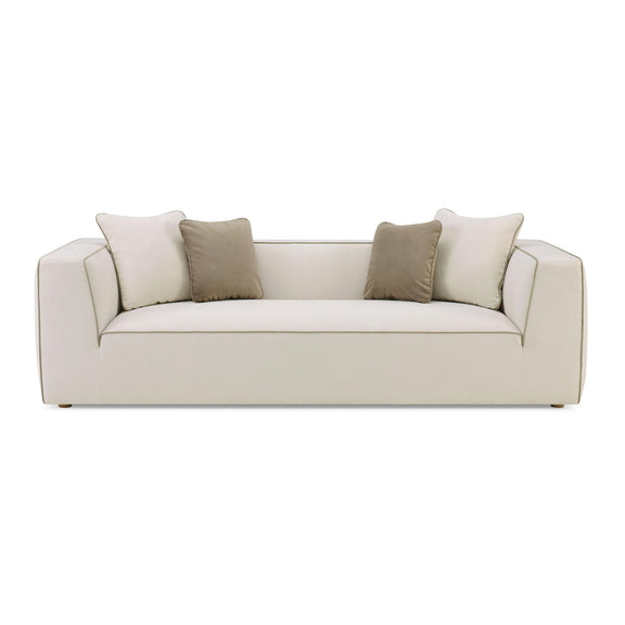 Tristine 96" Cream Contract-Grade Linen Sofa