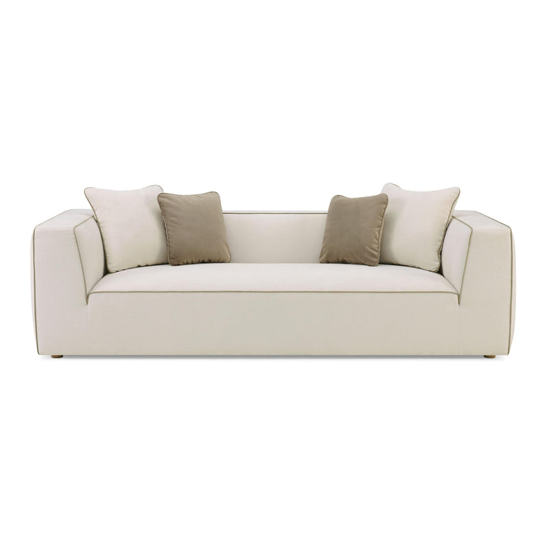 Tristine 96" Cream Contract-Grade Linen Sofa