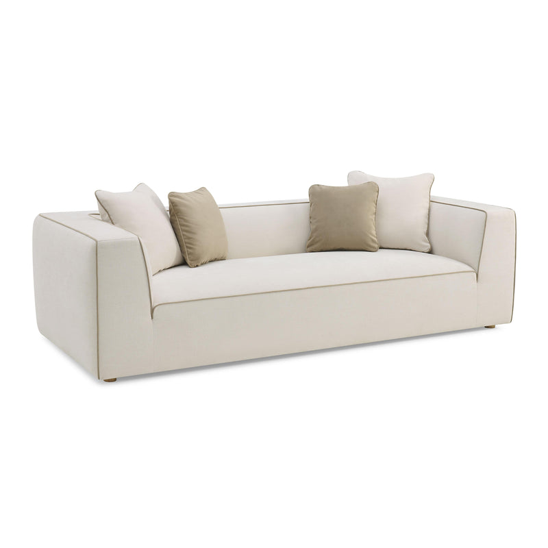 Tristine 96" Cream Contract-Grade Linen Sofa
