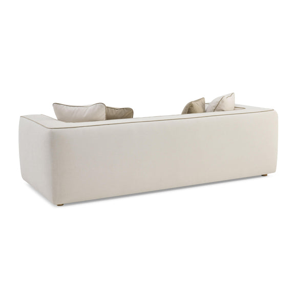 Tristine 96" Cream Contract-Grade Linen Sofa