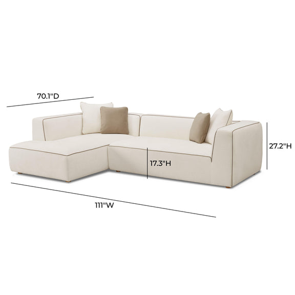 Tristine Cream Linen LAF Sectional