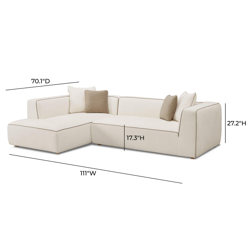 Tristine Cream Linen LAF Sectional