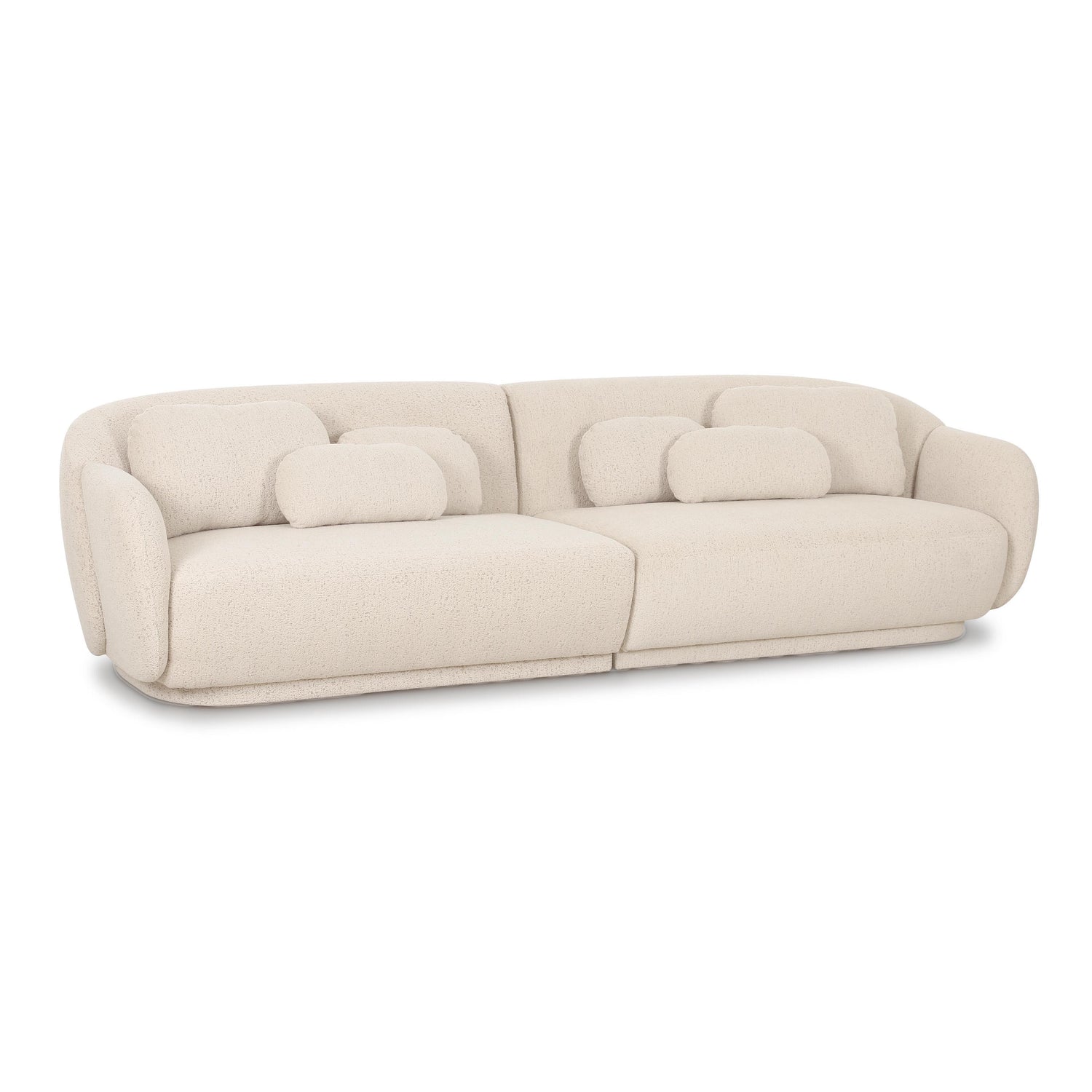 Misty Cream Boucle Modular 4-Seater Sofa