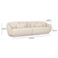 Misty Cream Boucle Modular 4-Seater Sofa