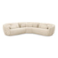 Misty Cream Boucle Modular L-Sectional