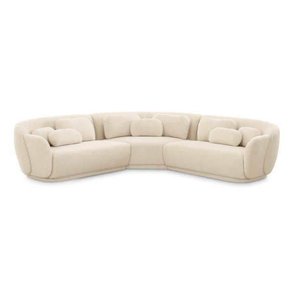 Misty Cream Boucle Modular L-Sectional