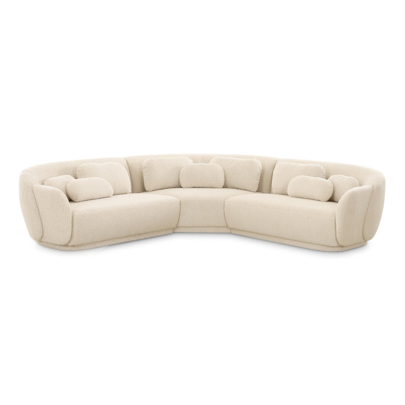 Misty Cream Boucle Modular L-Sectional