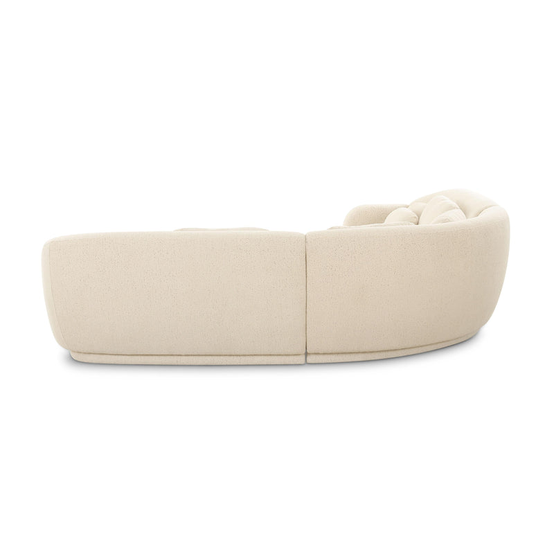 Misty Cream Boucle Modular L-Sectional