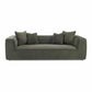 Tristine 96" Olive Green Upcycled Performance Basketweave Sofa