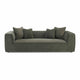 Tristine 96" Olive Green Upcycled Performance Basketweave Sofa
