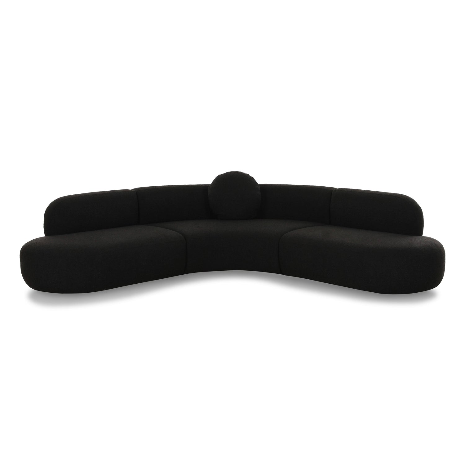 Broohah Black Boucle Sectional