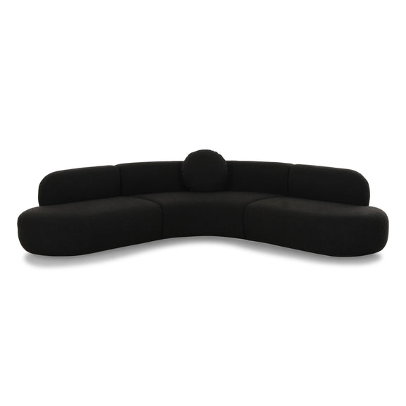 Broohah Black Boucle Sectional