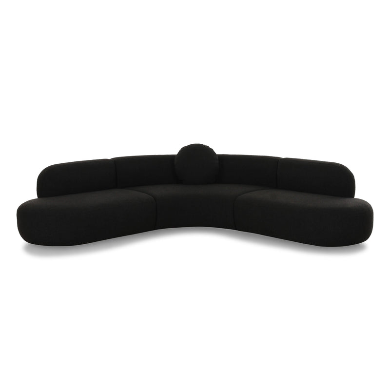 Broohah Black Boucle Sectional