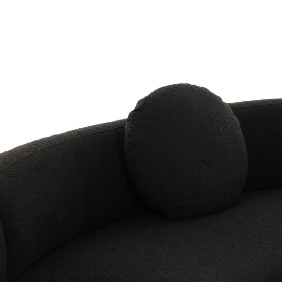 Broohah Black Boucle Sectional
