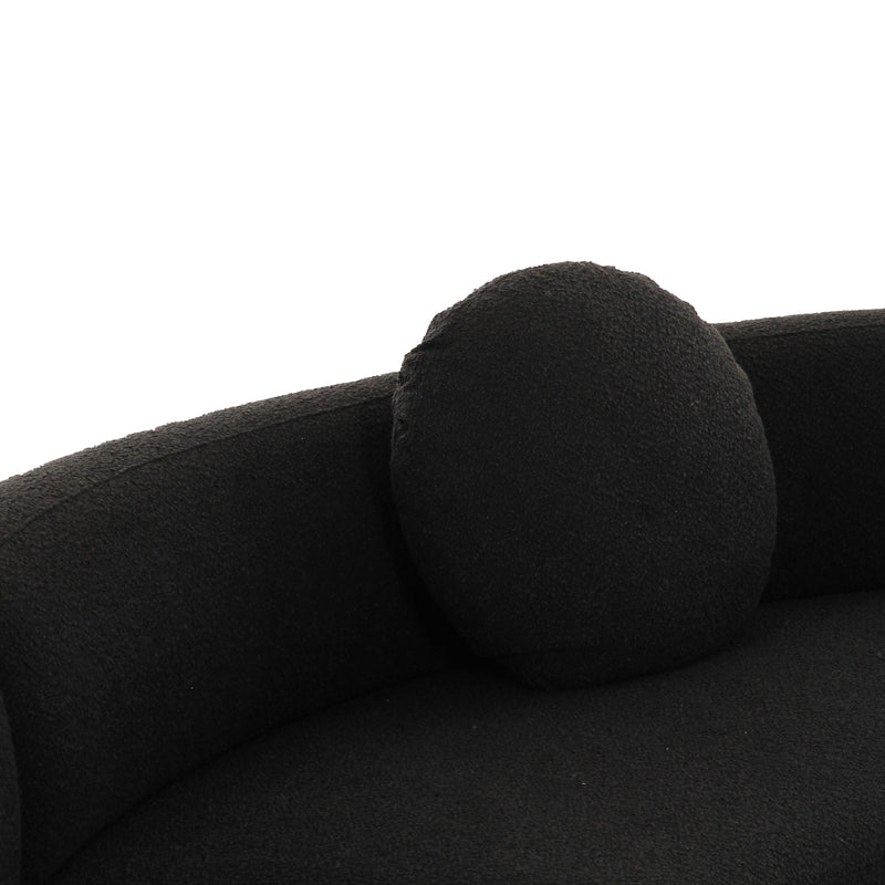Broohah Black Boucle Sectional