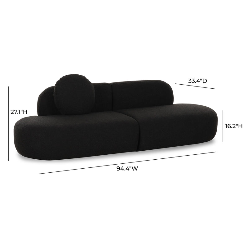 Broohah Black Boucle Sofa