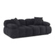 Calliope Black Vegan Shearling Modular Loveseat
