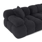 Calliope Black Vegan Shearling Modular Loveseat