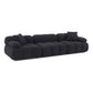Calliope Black Vegan Shearling Modular Sofa