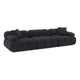 Calliope Black Vegan Shearling Modular Sofa