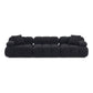 Calliope Black Vegan Shearling Modular Sofa