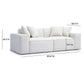 Mindy Cream Chenille Basketweave Modular Loveseat