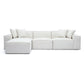 Mindy Cream Chenille Basketweave Modular Sectional