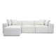 Mindy Cream Chenille Basketweave Modular Sectional