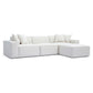 Mindy Cream Chenille Basketweave Modular Sectional