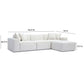 Mindy Cream Chenille Basketweave Modular Sectional