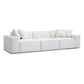 Mindy Cream Chenille Basketweave Modular Sofa
