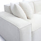Mindy Cream Chenille Basketweave Modular Sofa