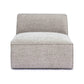 Mindy Taupe Chenille Basketweave Armless Chair