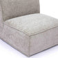 Mindy Taupe Chenille Basketweave Armless Chair