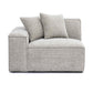 Mindy Taupe Chenille Basketweave LAF Corner Chair