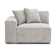 Mindy Taupe Chenille Basketweave LAF Corner Chair