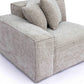 Mindy Taupe Chenille Basketweave LAF Corner Chair