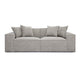 Mindy Taupe Chenille Basketweave Modular Loveseat