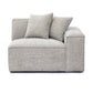 Mindy Performance Chenille Basketweave Modular Corner Chair - Taupe / RAF