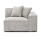 Mindy Performance Chenille Basketweave Modular Corner Chair - Taupe / RAF