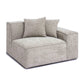 Mindy Performance Chenille Basketweave Modular Corner Chair - Taupe / RAF